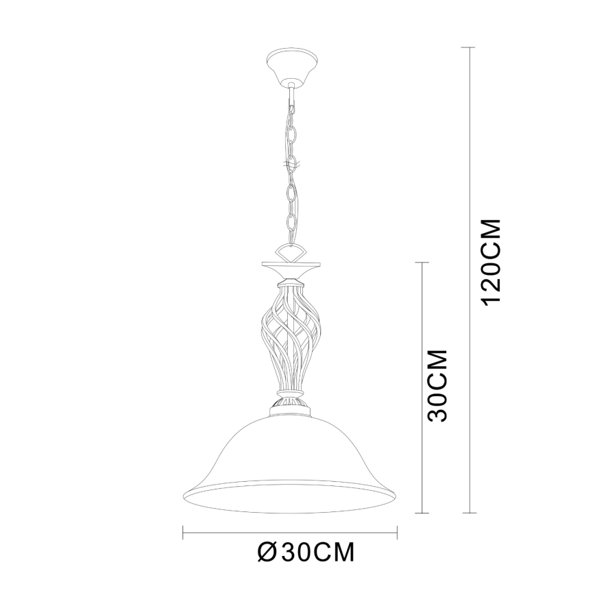 Brilagi - Lustra ar ķēdi NOSTALGIA 1xE27/60W/230V