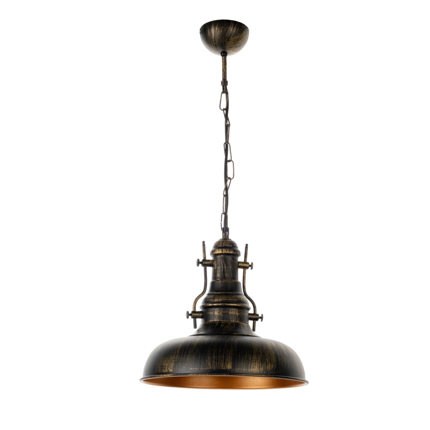 Brilagi - Lustra ar ķēdi PYRONIC 1xE27/40W/230V Ø 32 cm bronza/patina