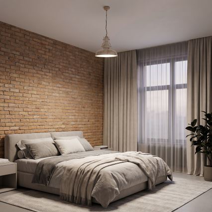 Brilagi - Lustra ar ķēdi PYRONIC 1xE27/40W/230V Ø 32 cm krēmkrāsa/patina