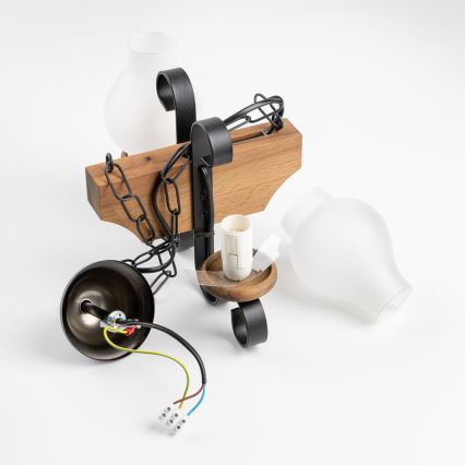 Brilagi - Lustra ar ķēdi QUEEN 2xE14/40W/230V dižskābardis