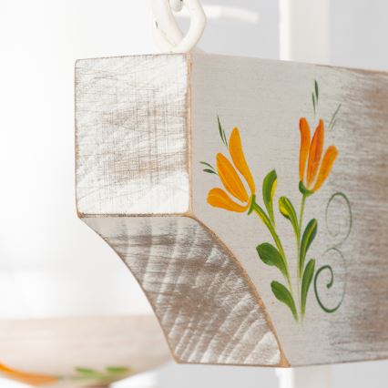 Brilagi - Lustra ar ķēdi QUEEN 2xE14/40W/230V dižskābardis/krēmkrāsa