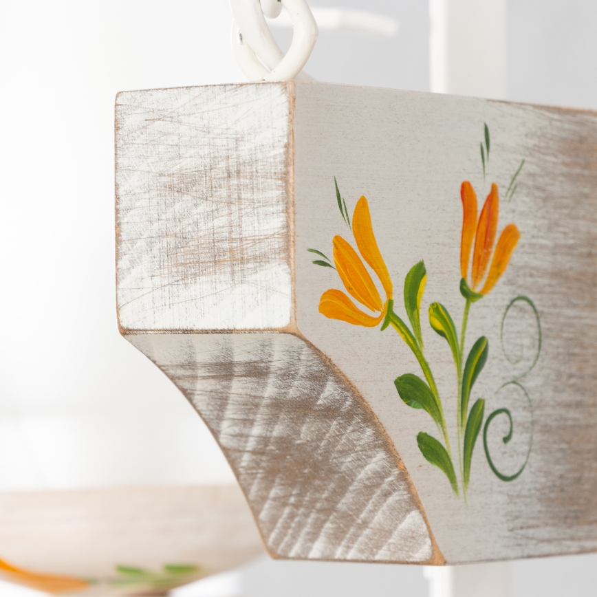 Brilagi - Lustra ar ķēdi QUEEN 2xE14/40W/230V dižskābardis/krēmkrāsa