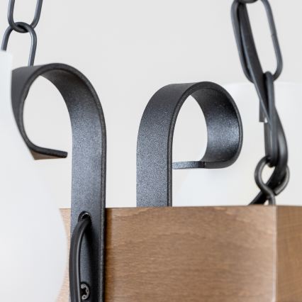 Brilagi - Lustra ar ķēdi QUEEN 2xE14/40W/230V dižskābardis/rieksts