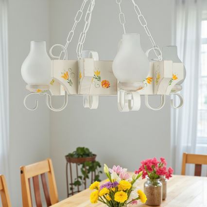 Brilagi - Lustra ar ķēdi QUEEN 4xE14/40W/230V buk/krémová