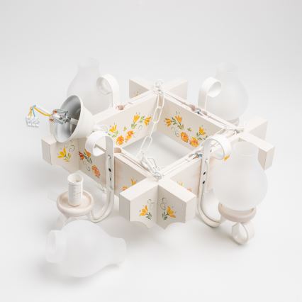 Brilagi - Lustra ar ķēdi QUEEN 4xE14/40W/230V buk/krémová