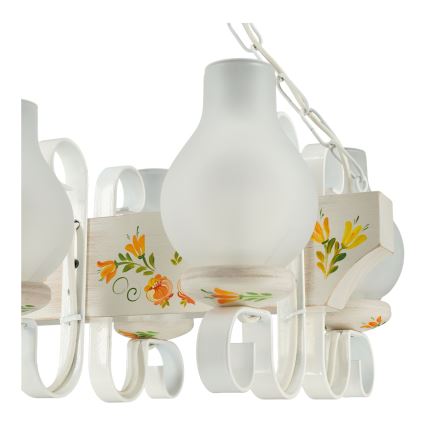 Brilagi - Lustra ar ķēdi QUEEN 4xE14/40W/230V buks/krēmkrāsa