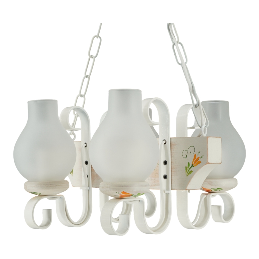 Brilagi - Lustra ar ķēdi QUEEN 4xE14/40W/230V buks/krēmkrāsa