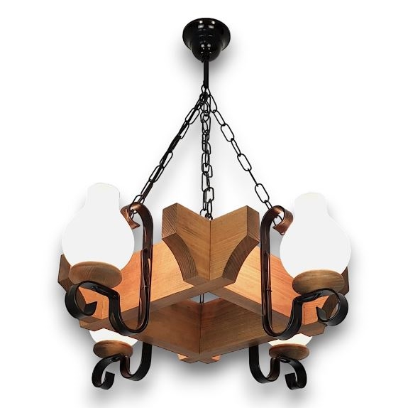 Brilagi - Lustra ar ķēdi QUEEN 4xE14/40W/230V dižskābardis