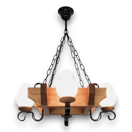 Brilagi - Lustra ar ķēdi QUEEN 4xE14/40W/230V dižskābardis