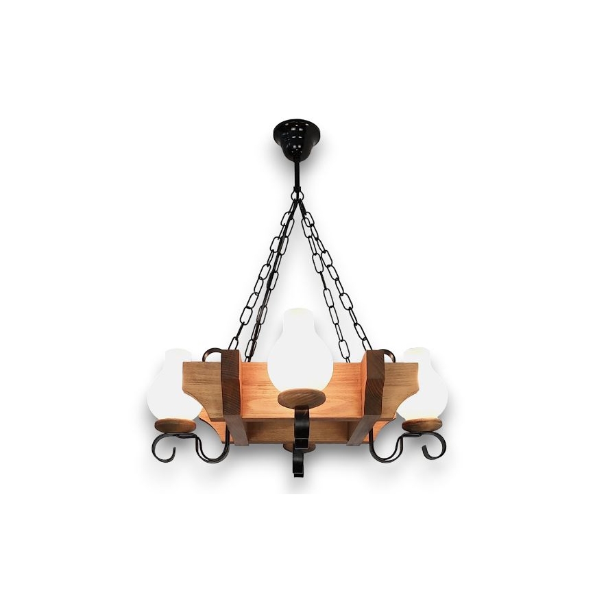 Brilagi - Lustra ar ķēdi QUEEN 4xE14/40W/230V dižskābardis