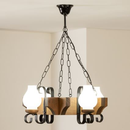 Brilagi - Lustra ar ķēdi QUEEN 4xE14/40W/230V dižskābardis