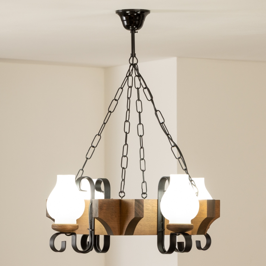 Brilagi - Lustra ar ķēdi QUEEN 4xE14/40W/230V dižskābardis