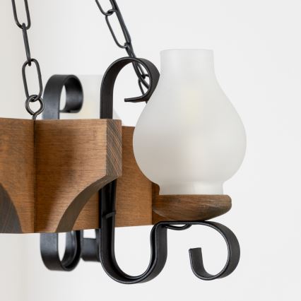 Brilagi - Lustra ar ķēdi QUEEN 4xE14/40W/230V dižskābardis