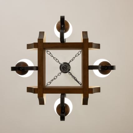 Brilagi - Lustra ar ķēdi QUEEN 4xE14/40W/230V dižskābardis