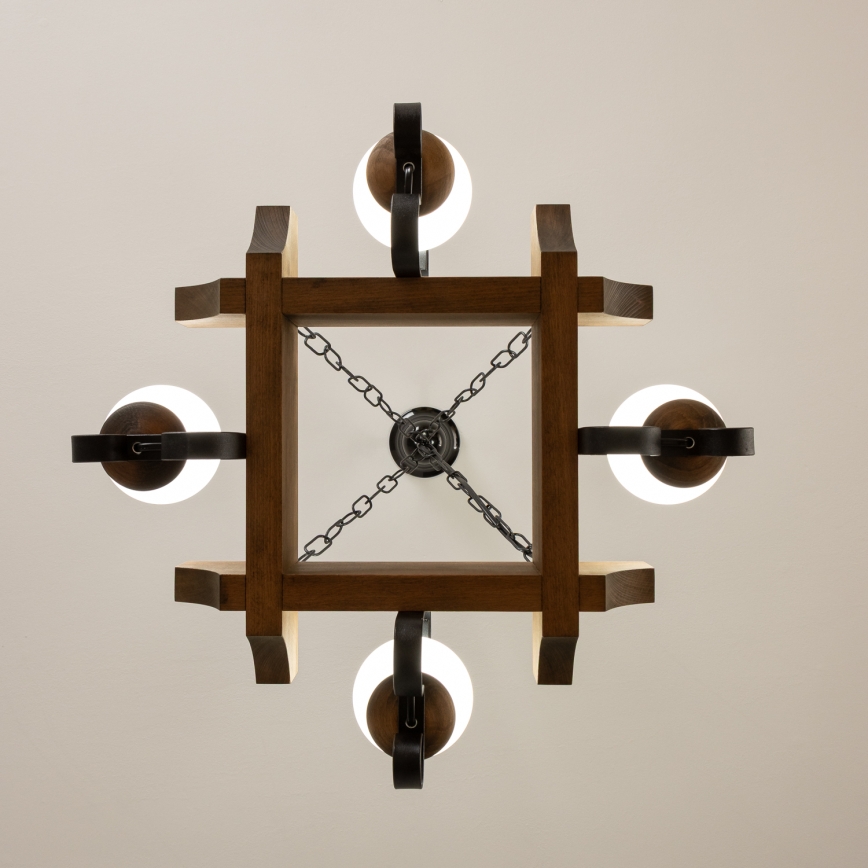 Brilagi - Lustra ar ķēdi QUEEN 4xE14/40W/230V dižskābardis