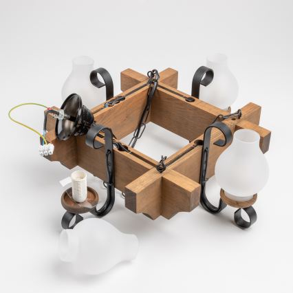 Brilagi - Lustra ar ķēdi QUEEN 4xE14/40W/230V dižskābardis