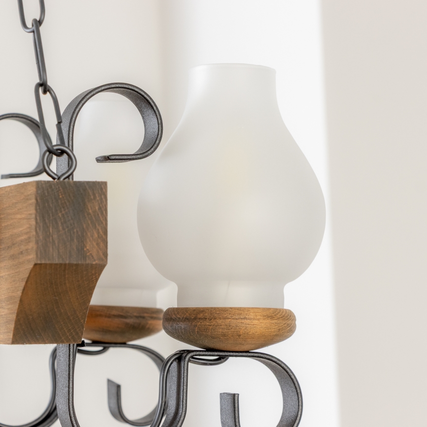 Brilagi - Lustra ar ķēdi QUEEN 4xE14/40W/230V dižskābardis