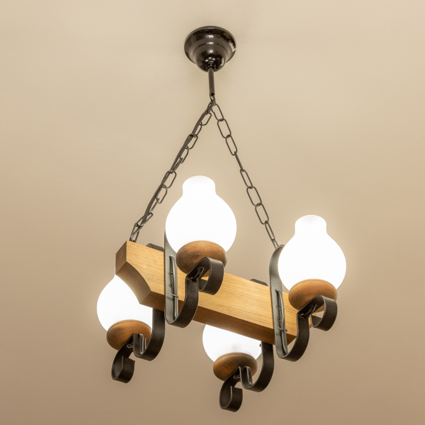 Brilagi - Lustra ar ķēdi QUEEN 4xE14/40W/230V dižskābardis