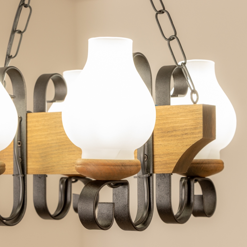 Brilagi - Lustra ar ķēdi QUEEN 4xE14/40W/230V dižskābardis