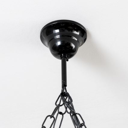 Brilagi - Lustra ar ķēdi QUEEN 4xE14/40W/230V dižskābardis/rieksts