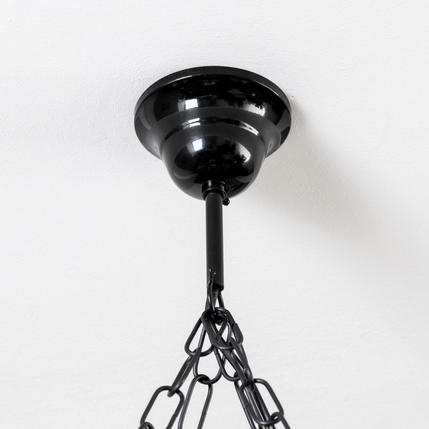 Brilagi - Lustra ar ķēdi QUEEN 4xE14/40W/230V dižskābardis/rieksts