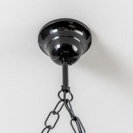 Brilagi - Lustra ar ķēdi QUEEN 4xE14/40W/230V dižskābardis/rieksts