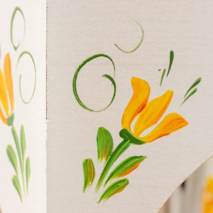 Brilagi - Lustra ar ķēdi QUEEN 6xE14/40W/230V buks/krēmkrāsas