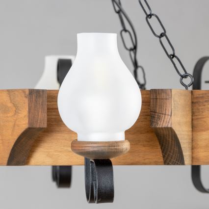 Brilagi - Lustra ar ķēdi QUEEN 6xE14/40W/230V dižskābardis