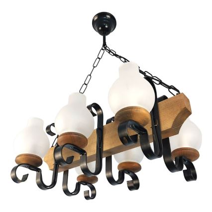 Brilagi - Lustra ar ķēdi QUEEN 6xE14/40W/230V dižskābardis