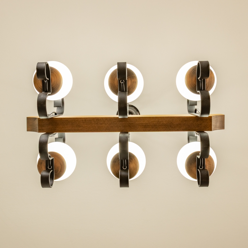 Brilagi - Lustra ar ķēdi QUEEN 6xE14/40W/230V dižskābardis