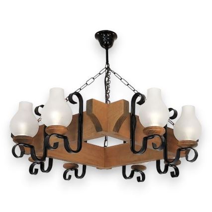 Brilagi - Lustra ar ķēdi QUEEN 8xE14/40W/230V dižskābardis
