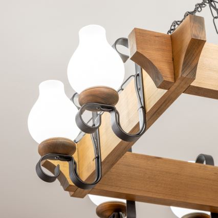 Brilagi - Lustra ar ķēdi QUEEN 8xE14/40W/230V dižskābardis