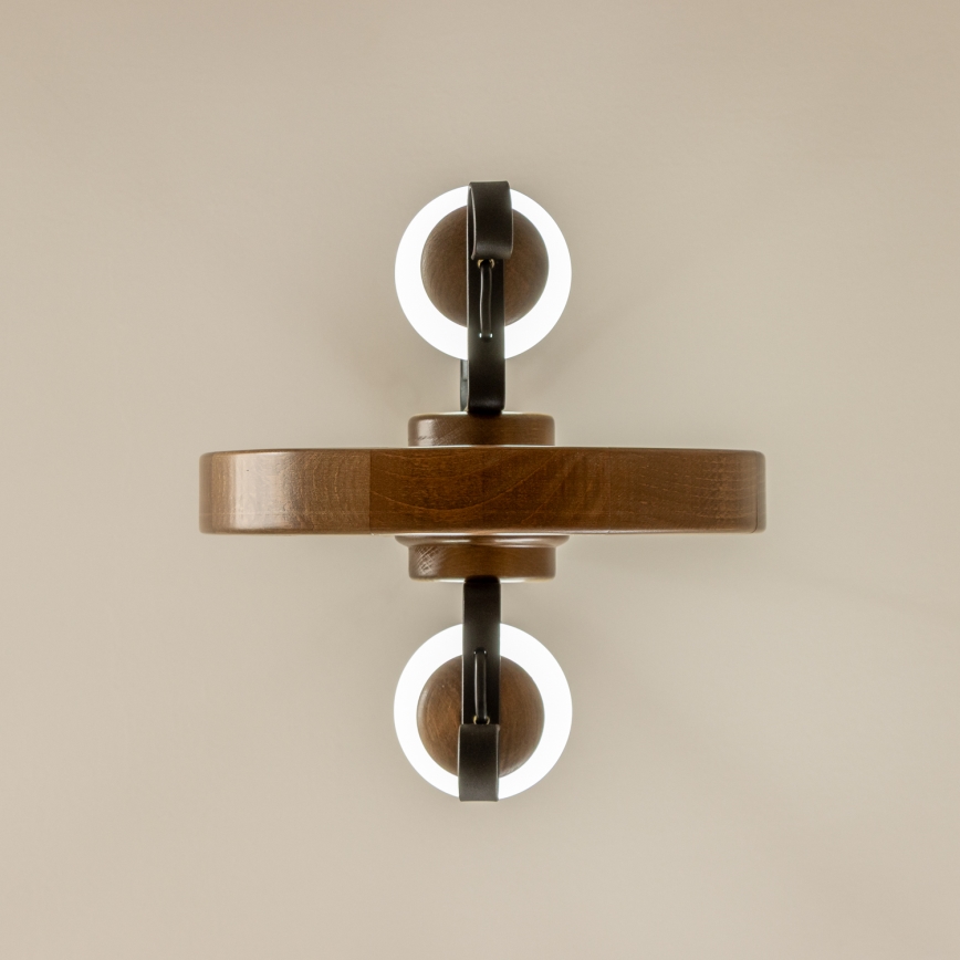 Brilagi - Lustra ar ķēdi ROATA 2xE14/40W/230V dižskābardis/rieksts