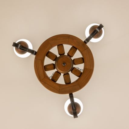 Brilagi - Lustra ar ķēdi ROATA 3xE14/40W/230V dižskābardis