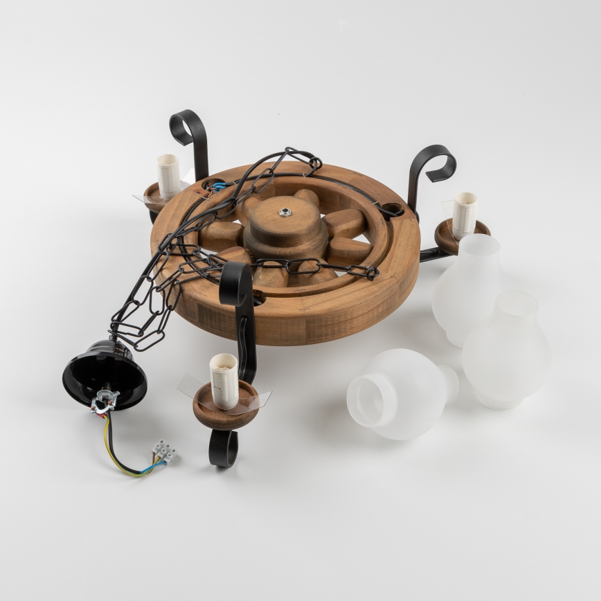 Brilagi - Lustra ar ķēdi ROATA 3xE14/40W/230V dižskābardis