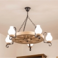 Brilagi - Lustra ar ķēdi ROATA 5xE14/40W/230V ozols