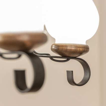 Brilagi - lustra ar ķēdi ROATA 5xE14/40W/230V Ø 70 cm buks/valrieksts