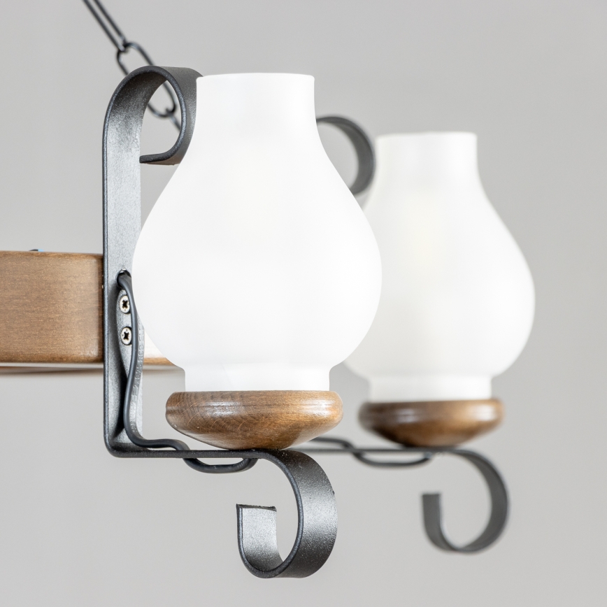 Brilagi - lustra ar ķēdi ROATA 5xE14/40W/230V Ø 70 cm buks/valrieksts