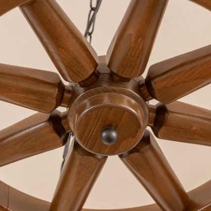 Brilagi - lustra ar ķēdi ROATA 5xE14/40W/230V Ø 70 cm buks/valrieksts