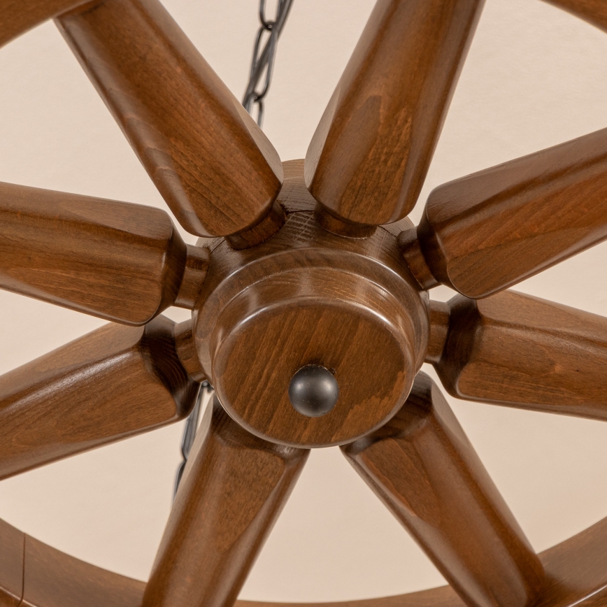 Brilagi - lustra ar ķēdi ROATA 5xE14/40W/230V Ø 70 cm buks/valrieksts