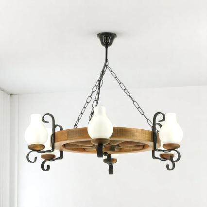 Brilagi - Lustra ar ķēdi ROATA 6xE14/40W/230V dižskābardis