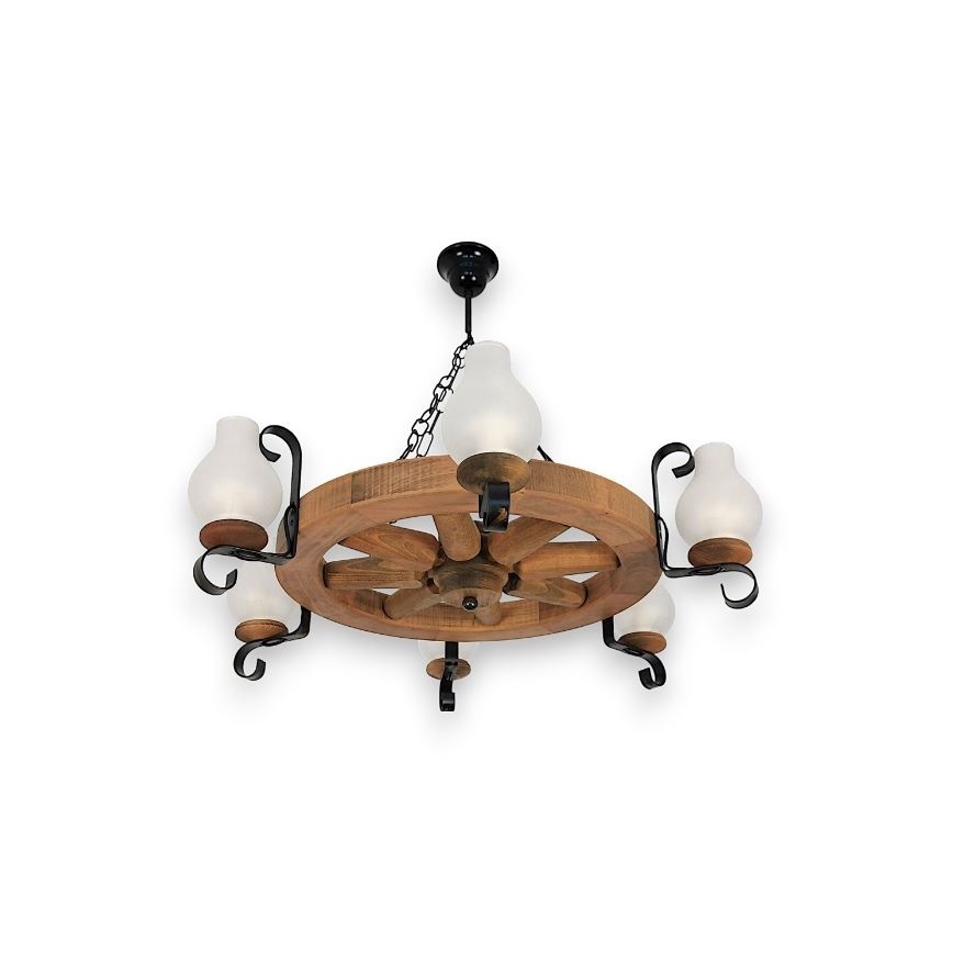 Brilagi - Lustra ar ķēdi ROATA 6xE14/40W/230V dižskābardis