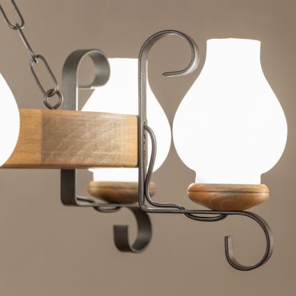 Brilagi - Lustra ar ķēdi ROATA 6xE14/40W/230V Ø 70 cm, buks