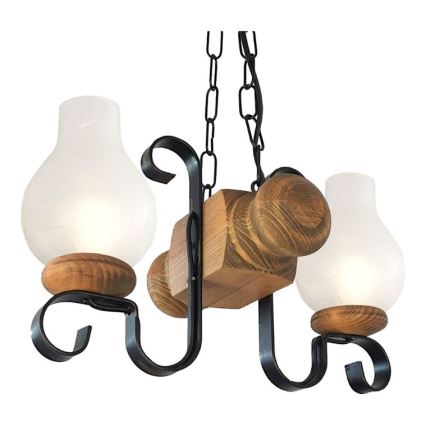 Brilagi - Lustra ar ķēdi RUSTIC 2xE14/40W/230V dižskābardis