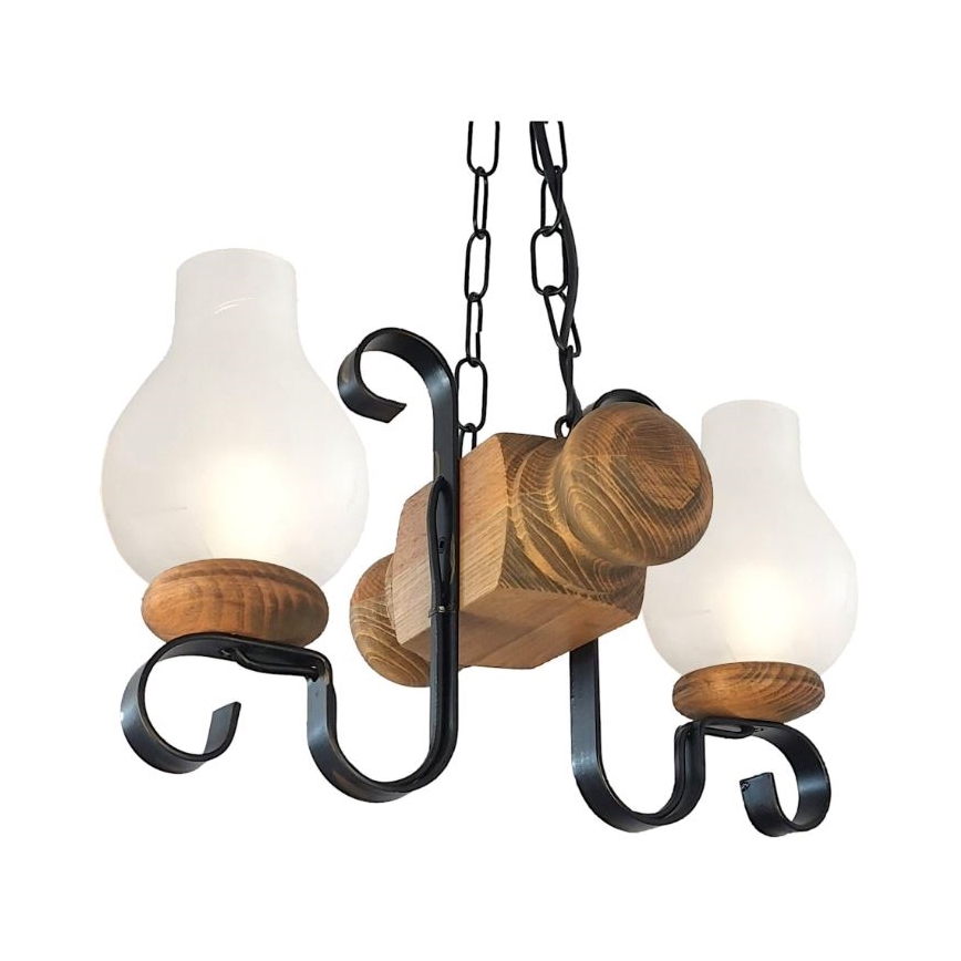 Brilagi - Lustra ar ķēdi RUSTIC 2xE14/40W/230V dižskābardis