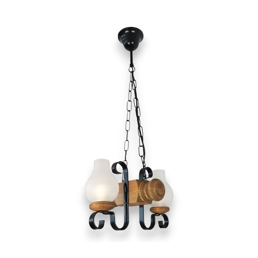 Brilagi - Lustra ar ķēdi RUSTIC 2xE14/40W/230V dižskābardis