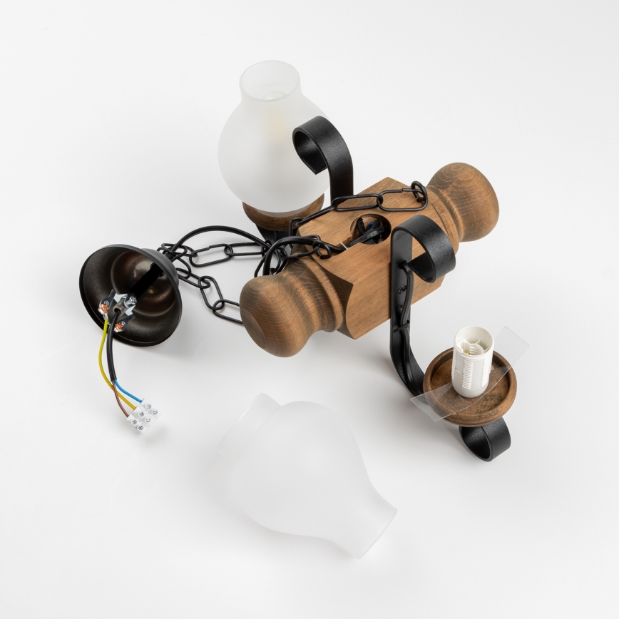 Brilagi - Lustra ar ķēdi RUSTIC 2xE14/40W/230V dižskābardis