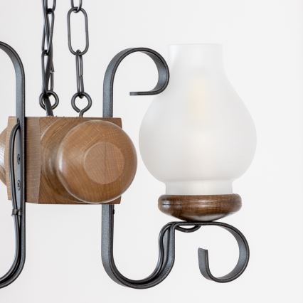 Brilagi - Lustra ar ķēdi RUSTIC 2xE14/40W/230V dižskābardis/rieksts