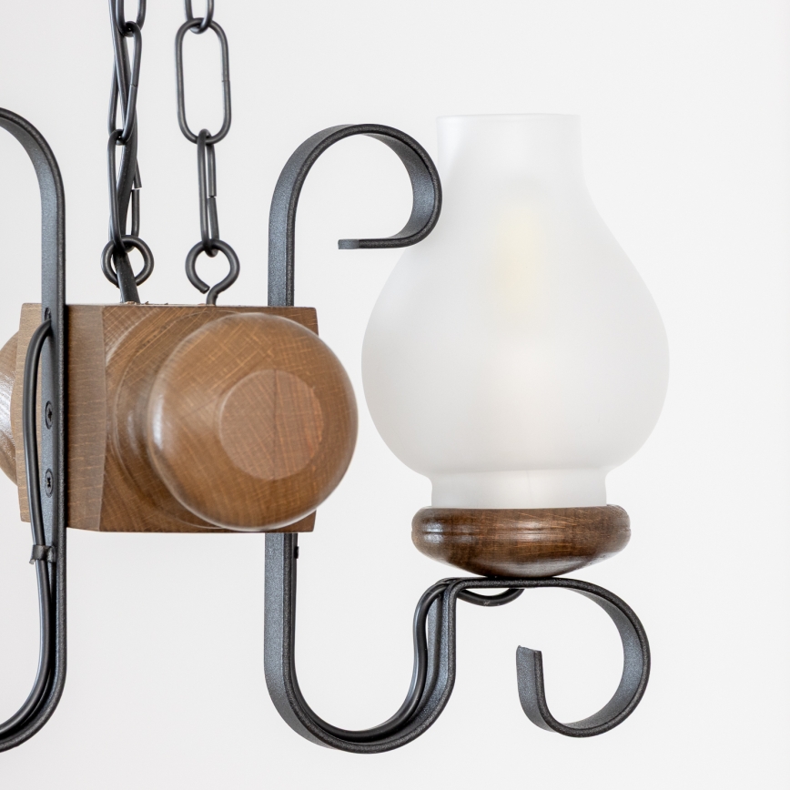 Brilagi - Lustra ar ķēdi RUSTIC 2xE14/40W/230V dižskābardis/rieksts