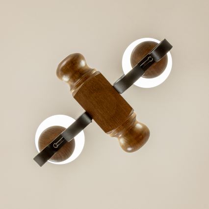 Brilagi - Lustra ar ķēdi RUSTIC 2xE14/40W/230V dižskābardis/rieksts